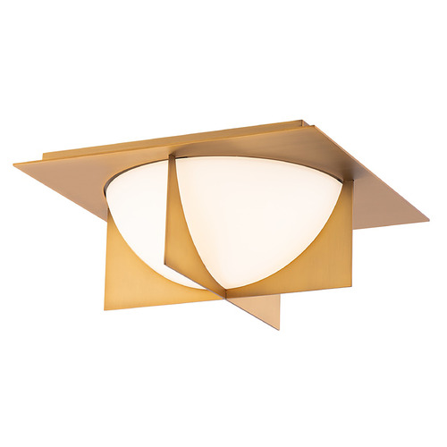 Echelon 14-Inch LED Flush Mount in Aged Brass by Modern Forms