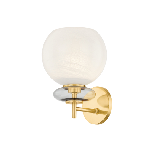 Mitzi by Hudson Valley Alexia Wall Sconce in Aged Brass by Mitzi by Hudson Valley H909101-AGB
