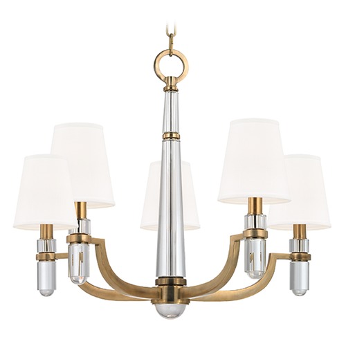 Dayton 5-Light Chandelier in Aged Brass by Hudson Valley Lighting