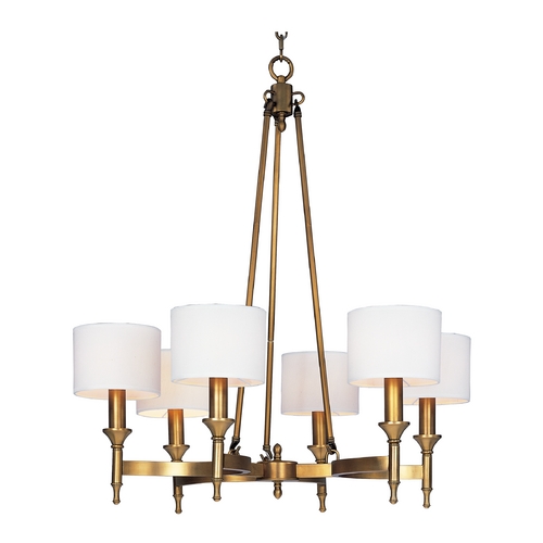 Maxim Lighting Mid-Century Modern Chandelier Brass Fairmont by Maxim Lighting 22375OMNAB