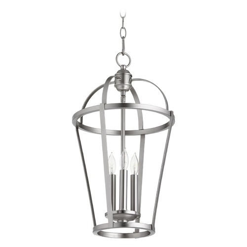 Quorum Lighting Satin Nickel Pendant by Quorum Lighting 6734-3-65