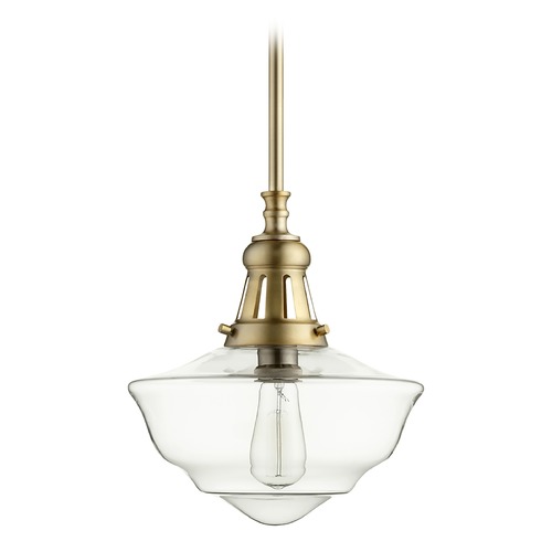 Quorum Lighting Aged Brass Pendant by Quorum Lighting 801-12-80