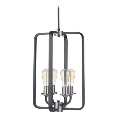 Craftmade Lighting Randolph Flat Black & Brushed Polished Nickel Pendant by Craftmade Lighting 50334-FBBNK