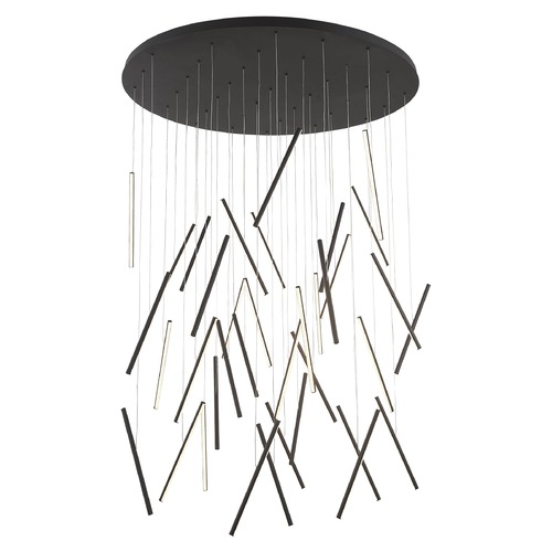 Chute Black LED Multi-Light Pendant by Kuzco Lighting