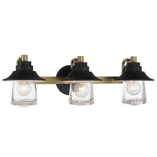 Minka Lavery Westfield Manor Sand Coal with Soft Brass Bathroom Light by Minka Lavery 4893-685