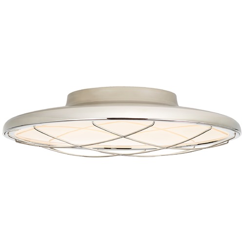 Visual Comfort Signature Collection Peter Bristol Dot 13-Inch Flush Mount in Nickel by Visual Comfort Signature PB4001PN