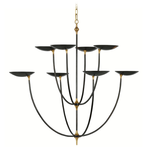 Visual Comfort Signature Collection Thomas OBrien Keira XL Chandelier in Bronze & Brass by VC Signature TOB5785BZ/HAB