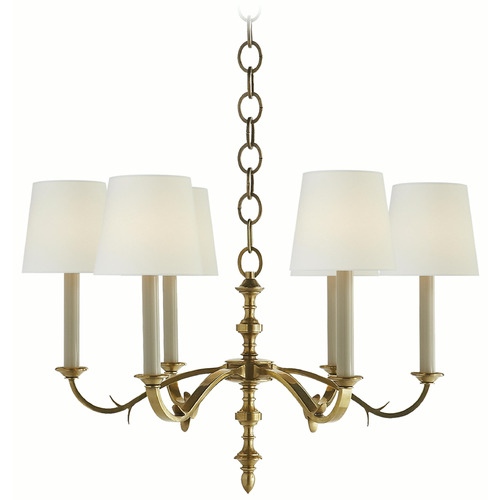 Visual Comfort Signature Collection Visual Comfort Signature Collection Thomas O'brien Channing Hand-Rubbed Antique Brass Chandelier TOB5119HAB-L