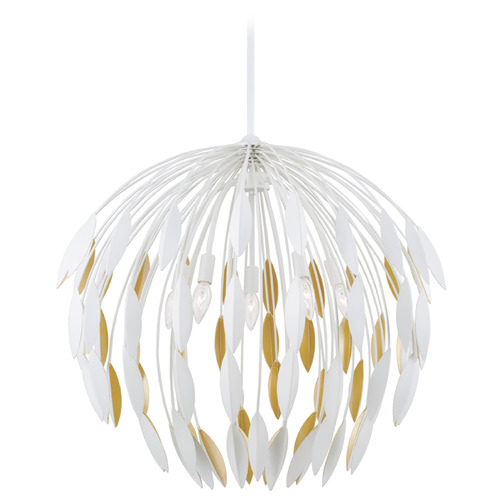 Capital Lighting Margeaux Matte White Pendant Light with Bowl / Dome Shade