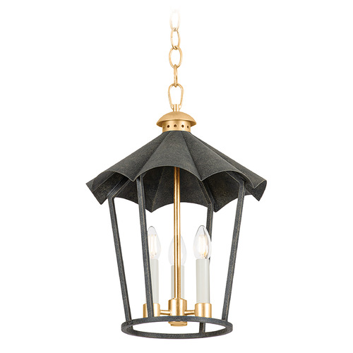 Troy Lighting Wildomar Vintage Gold Leaf/french Iron LED Outdoor Hanging Light