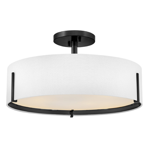 Hinkley Halle Black LED Semi-Flushmount Light