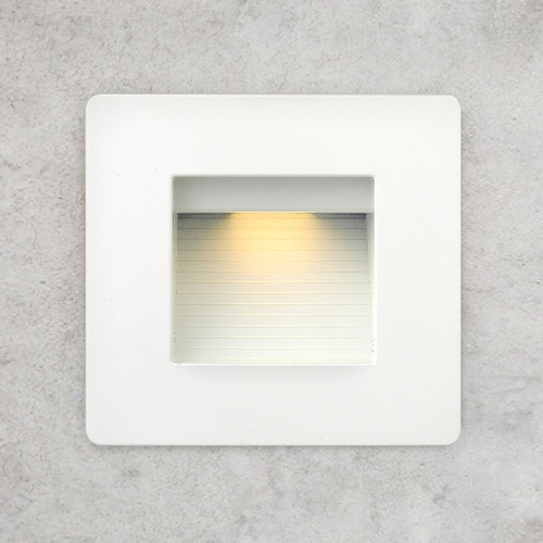 Luna 4.75-Inch Wide Satin White LED Recessed Step Light by Hinkley Lighting