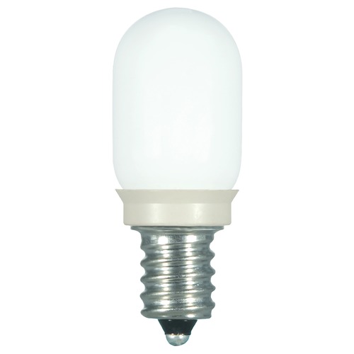 0.8W LED T6 Frost 2700K 25 Lumens Candelabra Base 120V Carded by Satco Lighting