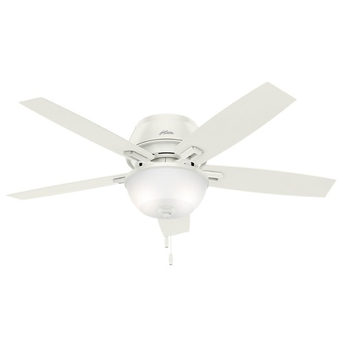 Hunter Fan Company 52-Inch Hunter Fan Donegan Low Profile Fresh White LED Ceiling Fan with Light 53343