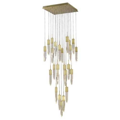 Aspen 25-Light Brushed Brass LED Multi-Light Pendant by Avenue Lighting