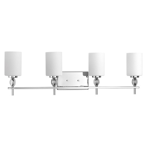 Progress Lighting Chrome 4-Light Vanity Light by Progress Lighting P2777-15