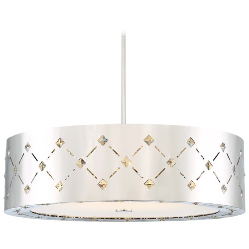 George Kovacs Lighting Crowned LED Pendant in Chrome by George Kovacs P1035-077-L