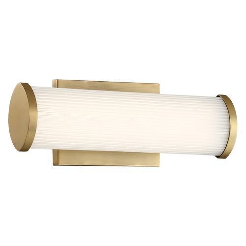 Lena Brushed Brass LED Vertical Bathroom Light by Nuvo Lighting