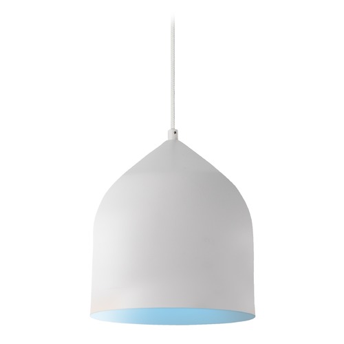Kuzco Lighting Modern White and Blue LED Mini-Pendant 3000K 399LM PD9108-WH/BU