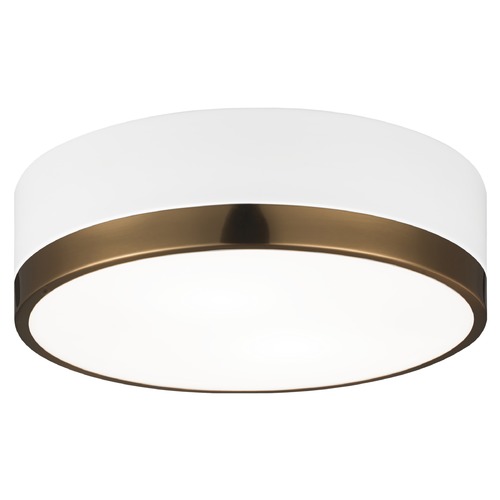 Trydor White & Aged Gold Flush Mount by Matteo Lighting