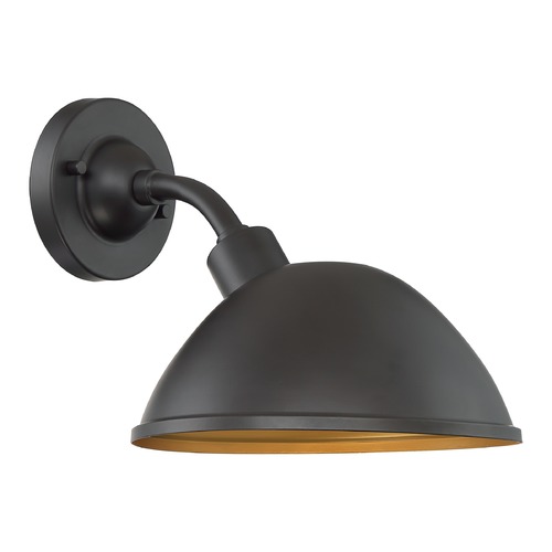 Satco Lighting South Street Dark Bronze & Gold Outdoor Wall Light by Satco Lighting 60/6902