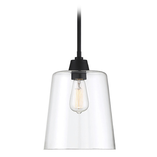 Meridian 9.5-Inch Pendant in Matte Black by Meridian M70081MBK