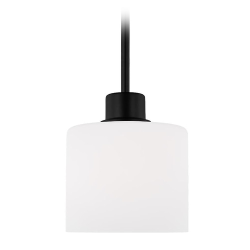 Generation Lighting Canfield Midnight Black LED Mini Pendant by Generation Lighting 6128801EN3-112