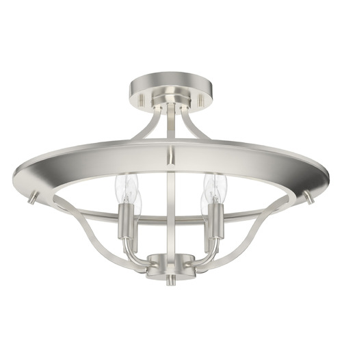 Hunter Fan Company Perch Point Brushed Nickel Semi-Flushmount Light