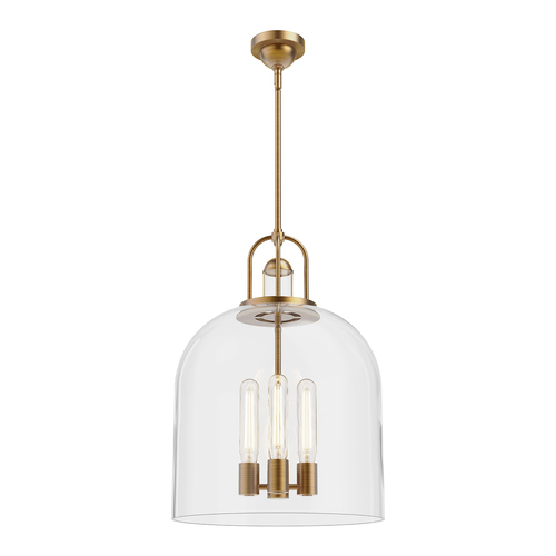 Alora Lighting Alora Lighting Lancaster Aged Gold Pendant Light with Bowl / Dome Shade PD461104AG