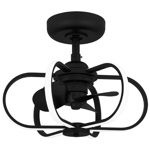 Quoizel Lighting Quoizel Fandelier Matte Black LED Ceiling Fan with Light