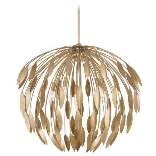 Capital Lighting Margeaux Buffed Gold Pendant Light with Bowl / Dome Shade