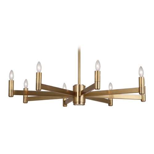 Delany 8-Light Chandelier in Antique Brass by Robert Abbey