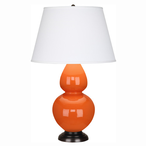 Robert Abbey Lighting Robert Abbey Lighting Double Gourd Pumpkin / Deep Patina Bronze Table Lamp with Empire Shade 1645X