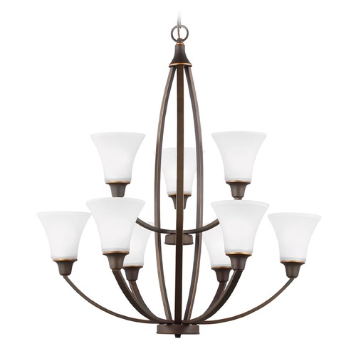 Generation Lighting Metcalf 9-Light Chandelier in Autumn Bronze by Generation Lighting 3113209-715