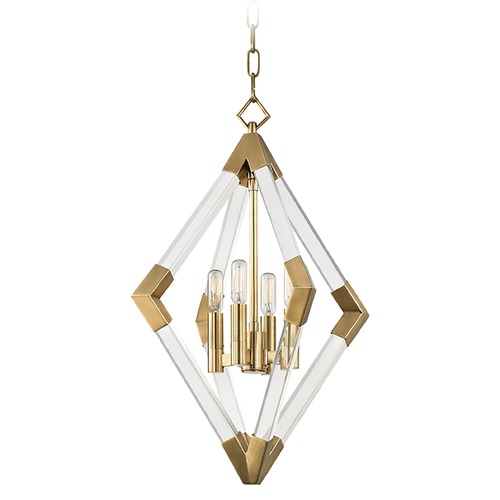 Hudson Valley Lighting Lyons Pendant in Aged Brass by Hudson Valley Lighting 4617-AGB