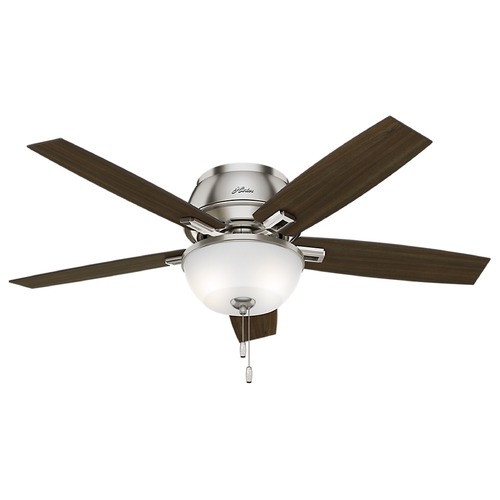 Hunter Fan Company 52-Inch Donegan Low Profile Brushed Nickel LED Ceiling Fan by Hunter Fan Company 53344