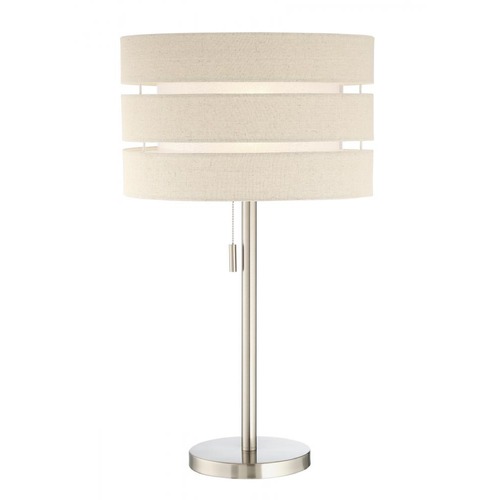 Falan Brushed Nickel Table Lamp by Lite Source Lighting