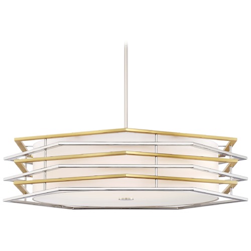 Levels LED Pendant in Polished Nickel & Honey Gold by George Kovacs