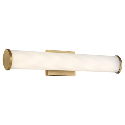 Lena Brushed Brass LED Vertical Bathroom Light by Nuvo Lighting