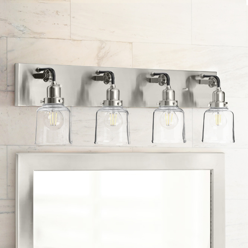 Rushton Brushed Nickel 4-Light Bathroom Light by Progress Lighting