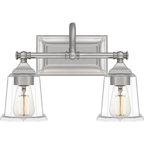 Nicholas Brushed Nickel Bathroom Light by Quoizel Lighting