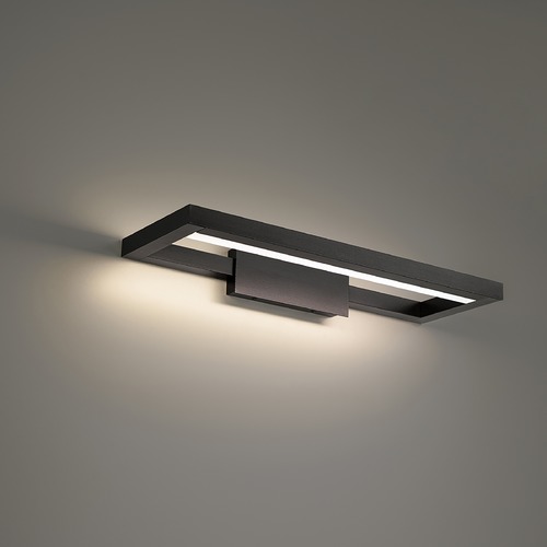 WAC Lighting View 20-Inch LED Vanity Light in Black 3CCT 2700K by WAC Lighting WS-89120-27-BK