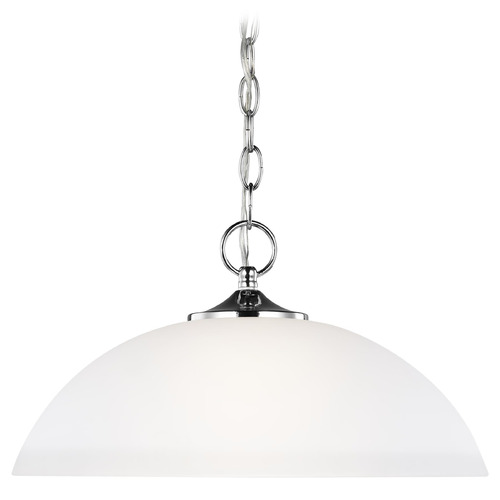 Generation Lighting Geary 15.75-Inch Chrome LED Pendant by Generation Lighting 6516501EN3-05