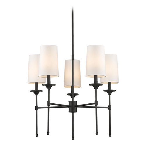 Z-Lite Emily Matte Black Chandelier by Z-Lite 3033-5MB