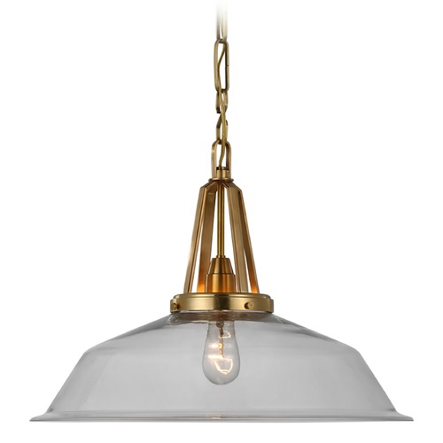 Chapman & Myers Layton 20-Inch Pendant in Brass by Visual Comfort Signature