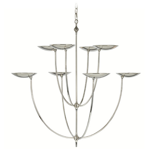Visual Comfort Signature Collection Thomas OBrien Keira XL Chandelier in Polished Nickel by VC Signature TOB5785PN