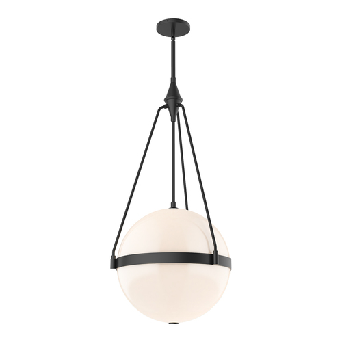 Alora Lighting Alora Lighting Harmony Matte Black Pendant Light with Globe Shade PD406418MBGO