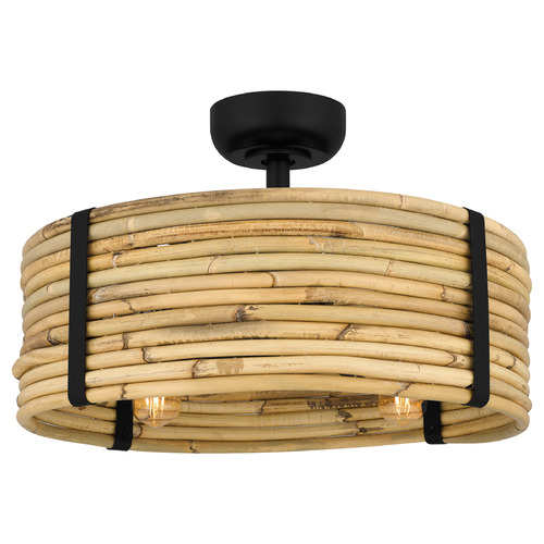 Quoizel Lighting Lachlan Matte Black LED Ceiling Fan with Light