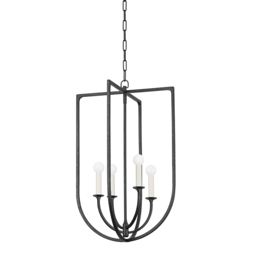 Kael 4-Light Pendant in Black Iron by Troy Lighting