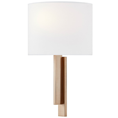Justice Design Group Justice Design Hamilton ADA 1-Light Wall Sconce Brass FAB-4332-WHTE-BRSS